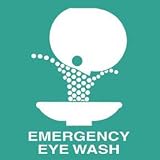 EYE WASH SYMBOL SAFETY SIGN 7'' X 7'' PLASTIC