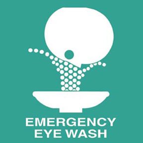 EYE WASH SYMBOL SAFETY SIGN 7'' X 7'' PLASTIC
