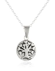 Sterling Silver Small Tree of Life Pendant Necklace, 18"