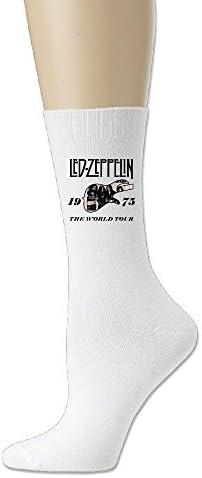 Led Zeppelin The 1975 World Tour Crew Socks White