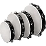 Remo Tambourine, Economy, 8-inch Diameter, 8 Pairs Jingles x 1 Row, Quadura Black