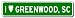 I Love GREENWOOD, SOUTH CAROLINA City Limit Sign - 6 x 24 inches