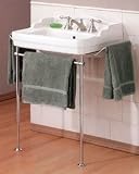 Essex Chrome Metal Console Lavatory - 8 Inch Faucet Drillings