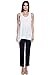 A+D® Womens Basic Cotton/Modal Slub Burnout Trapeze Tank Top