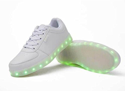 Men Women Couple Sports Shoes Fashion Causal Style LED Light Sneakers 11 Mod USB Charging for Valentine's Day Christmas Halloween White 41