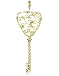 Katie Decker "Ivy" 18k Yellow Gold and Diamond Key Pendant Necklace