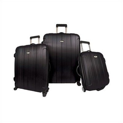 Rome 3pc Hard-Shell Suitcase Set (Black) (29
