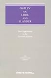 Gatley on libel and slander. first supplement to the eleventh edition