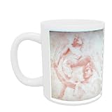Angel and a figure representing the planet Mars (red chalk on paper) by Raphael - Mug - Standard Size
