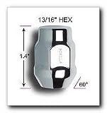 Gorilla Lifetime Chrome Plated Lug Nuts, Acorn Bulge 13/16 Hex, 14mm x 1.50, 4 per pkg