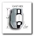 Gorilla Lifetime Chrome Plated Lug Nuts, Acorn Bulge 13/16 Hex, 14mm x 1.50, 4 per pkg