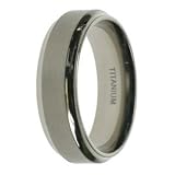 Titanium Ring combination of matte and shiny polish. Width: 7mm