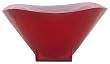 Colorful Art Glass Scarlet Red Large Square Bowl 11 1/2"D, 5 1/2"H