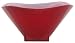 Colorful Art Glass Scarlet Red Large Square Bowl 11 1/2"D, 5 1/2"H