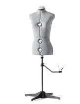 Hot Sale SINGER 12-Dial Fabric-Backed Medium Adjustable Dress Form, Gray