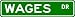 WAGES Street Name Sign ~ Family Lastname Sign ~ Gameroom, Basement, Garage Sign