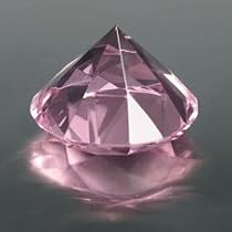 Giant Pink Diamond Paperweight