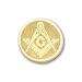 Gold-plated Masonic Tie Tack