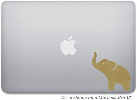 Gold Elephant Macbook Decal - Sticker Removable Vinyl Skin for Apple Macbook Pro Air Mac Laptop