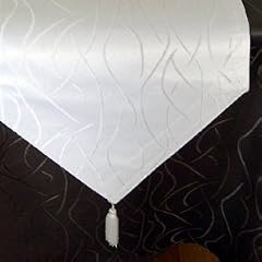 Tischl�ufer , Tischset , Kissenh�llen , Servietten passend zu unseren Tischdecke DAMAST Streifen / Wellen Gr��e & Farbe w�hlbar * von DecoHometextil, Tischl�ufer 33x120 cm, Grau