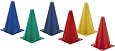 Champion Sports Indoor/Outdoor Flexible Cone Set, Vinyl, Assorted Colors, 6/Set