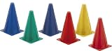 Champion Sports Hi Visibility Flourescent Plastic Cone Set - 6 Cones