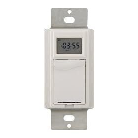 Westek TMDW30 Hardwire Indoor Digital Wall Switch Timer, White