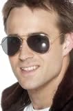 Smiffys Aviator Specs - Silver Frame