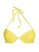 BLUGIRL Sujetador de Bikini Regg.push-up (Amarillo)