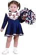 Patriotic Cheerleader Toddler Child Costume