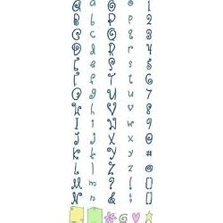 Cuttlebug 2"X6" Alphabet Die Set-Curls And Swirls