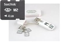 Sandisk 4GB M2 Memory Stick Micro (SDMSM2-4096) & BlueProton USB 2.0 Card Reader Writer