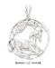 Sterling Silver DC Unicorn With In Circle Charm