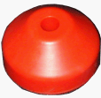 Red Plastic 7" 45rpm Vinyl Record Dome Adapter , Quantity 1 (45 rpm)