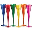 Kitchen Craft Coolmovers Polycarbonate Champagne Flutes, 210 ml, Coloured, Set of 6