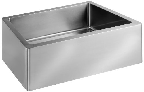 Porcher 35120-01.075 24-Inch London Farm Sink with Rack, Stainless Steel