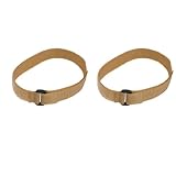 Khaki Hook Loop Closure Adjustable Yoga Mat Strap Band