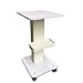 Cozyel Beauty Rolling Trolley Cart Equipment Mobile Salon Spa Service Instrument Hairdressing Storage Tray Iron Frame White