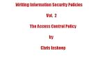 Writing Information Security Policies: The Access Controil Policy