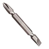 Professional-Grade Double-End Power Driver Bit #2 Phillips x 1/4 Slotted - Quick-Change Style