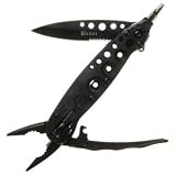 Columbia River Knife And Tool 9060K Zilla Multitool with Black On Black Scales, Assisted Opening Needle Nose Pliers, 3-inch Steel Blade, 6.5-inch Handle, Multitool