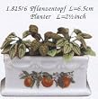 Dollhouse Miniature Reutter Porcelain Curved Planter with Plants