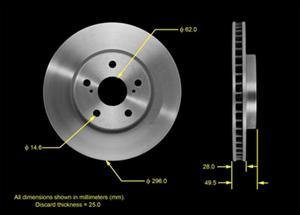 Front Disc Brake Rotor PRT5848 New