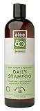Lily of the Desert Aloe 80 Organics Shampoo, Daily, Aloe, Lemon & Rosemary, 16-Ounce