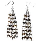 Women Gift - Tiger's eye Gemstone Earring 4 inches(ers140)