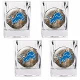 NFL Detroit Lions Open Field Four Piece Square Shot Glass Set