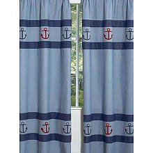 Nautical Nights Sailboat Window Treatment Panels - Set of 2