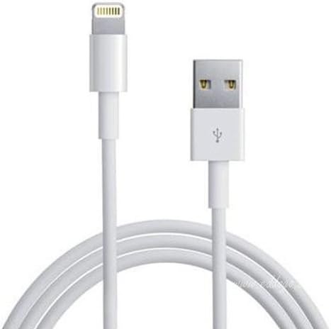 CableMatez Lightning to USB Cable 3.3ft with Travel Wall Charger for iPhone 5, 5s, 6, 6s Plus (White) SP5