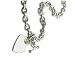 Sterling Silver 16 inches Tiffany Style Heart Tag Necklace - Size: 7