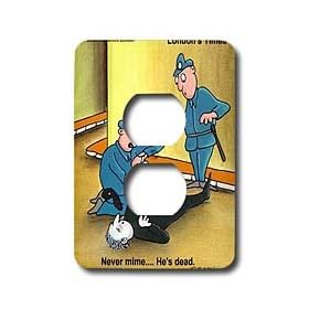 Londons Times Funny Music Cartoons - Mime Crime - Light Switch Covers - 2 plug outlet cover
